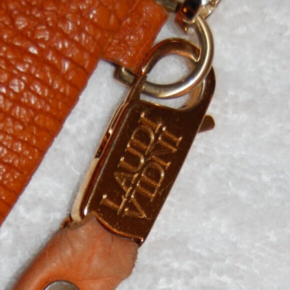 LAUDI VIDNI Rust Colored Leather Crossbody/Wristlet Purse - Picture 11 of 12